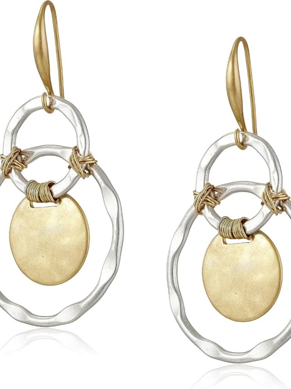 Wire Wrapped Orbital Circle Drop Earrings